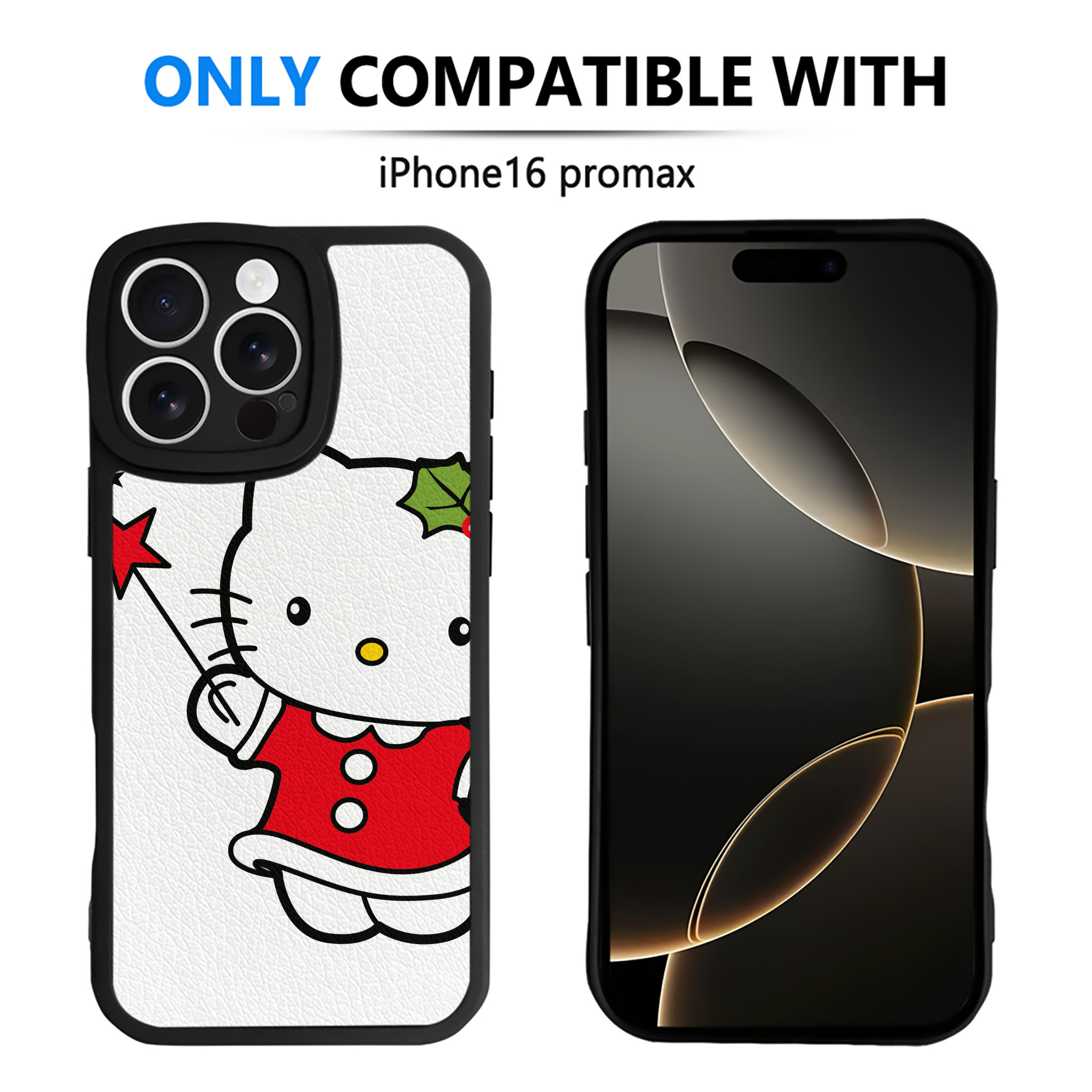 （画像用） Hello Kitty ハローキティ 【iPhone 16シリーズ対応】シリコンスマホケース（レザー調） 材質：シリコン